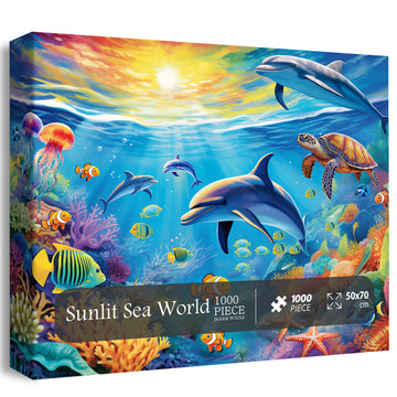 Puzzle puzzle del mondo illuminato dal sole 1000 pezzi
